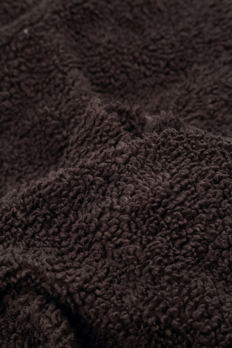 Zips Forest Brown Teddy Cotton Jacket 5