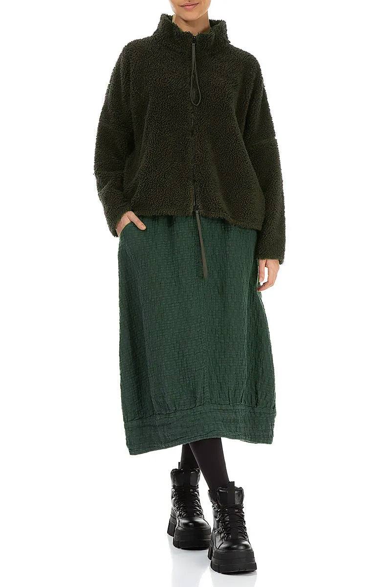 Veste en coton Teddy Forest Mist à fermeture éclair