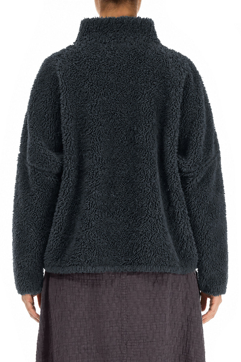 Zips Slate Teddy Cotton Jacket 2