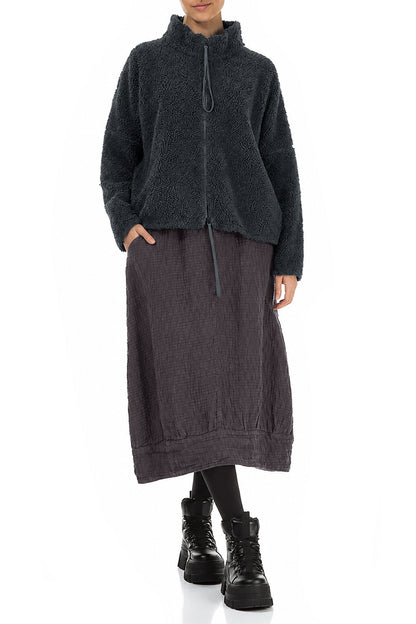 Zips Slate Teddy Cotton Jacket