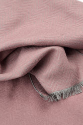 Chevron Pattern Pastel Pink Mulberry Silk Scarf 5