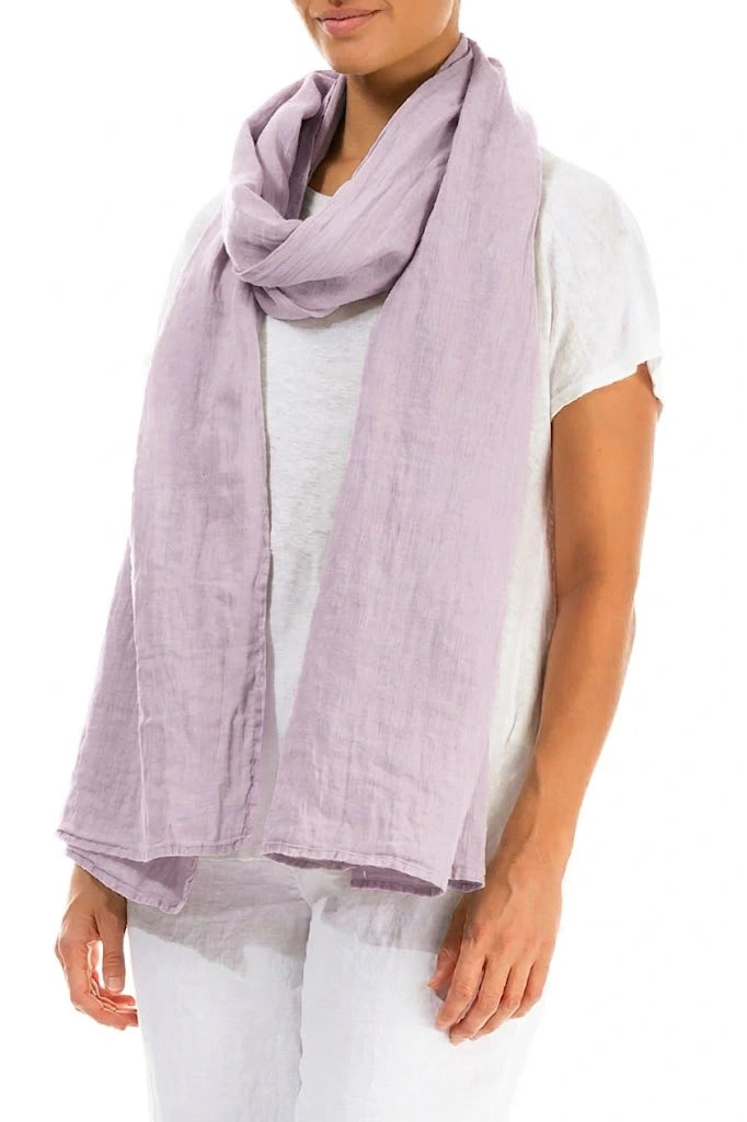 Lilac Soft Gauze Linen Scarf 3