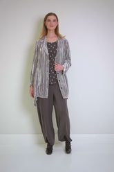 Flared Silver Crumpled Silk Velvet Jacket 7
