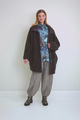 Graphite Blue Teddy Cotton Coat 9
