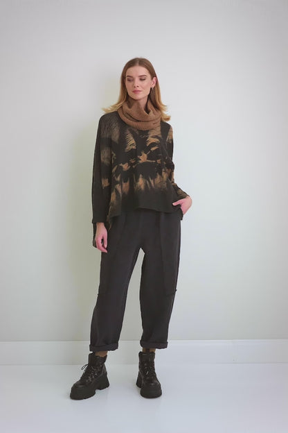 Boxy Tie-Dye Wavy Cotton Jumper 8