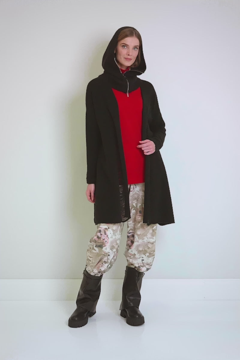 Shredded Black Wool Cardigan 7