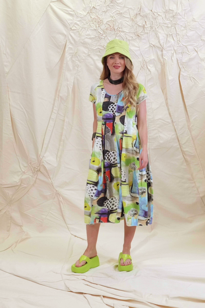 Exposed Seams Artmaze Cotton Dress 6