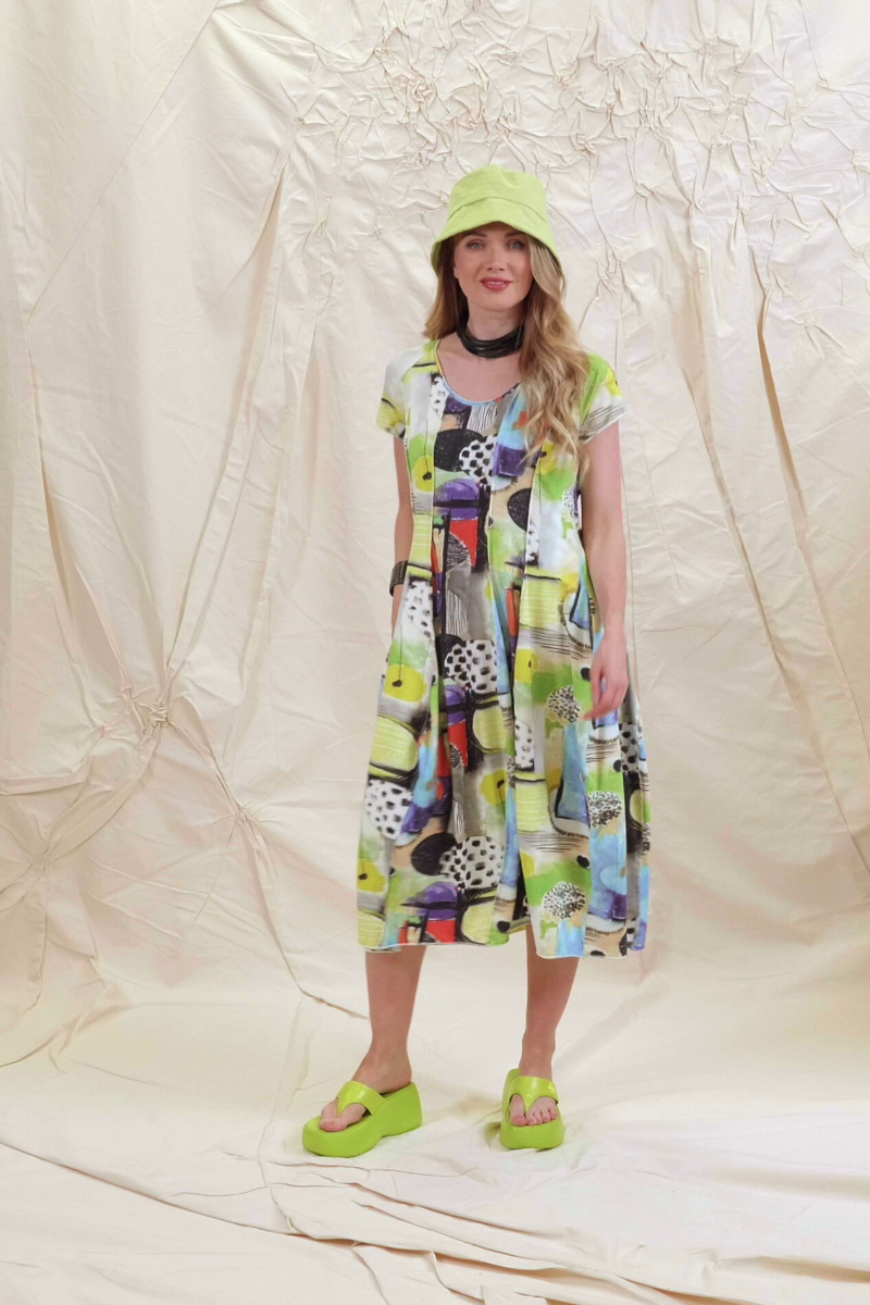 Exposed Seams Artmaze Cotton Dress 6