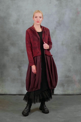 Hooded Merlot Alabaster Cotton Jacket Dress 7