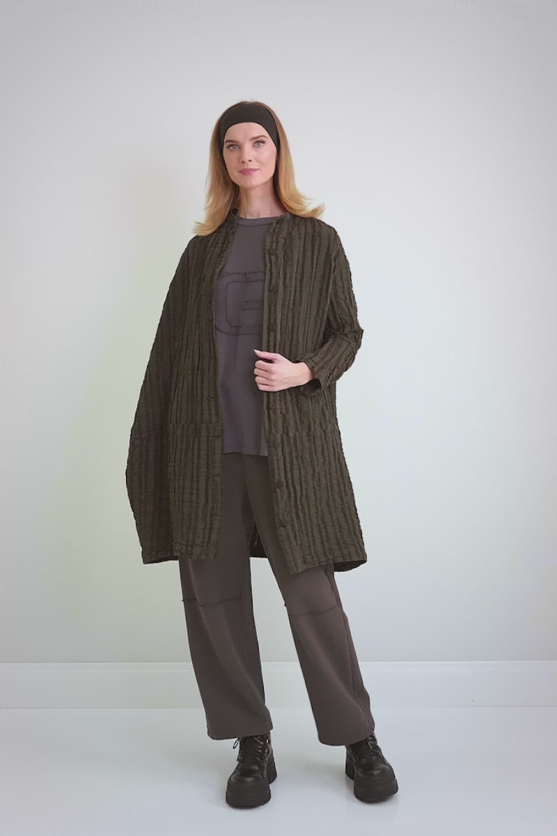 Loose Graphite Cotton Blouse 8