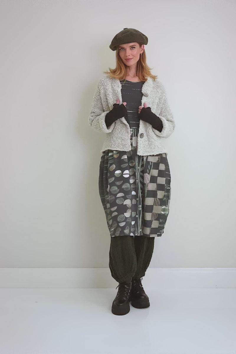 Khaki Knitted Wool Beret 8