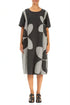 Silver Grey Petal Linen Dress 1