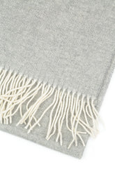 Pale Grey Soft Merino Wool Scarf 5
