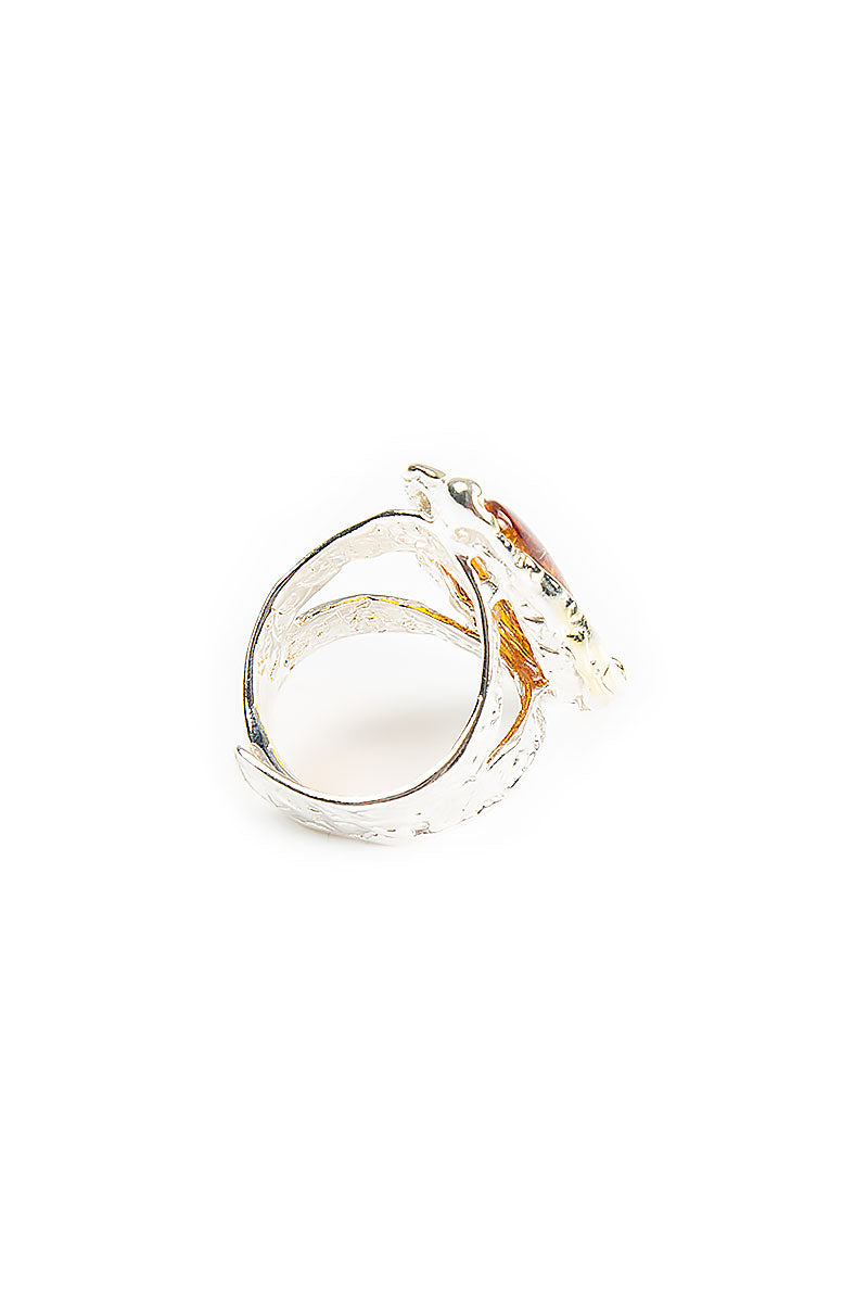 Amber Drop Ring