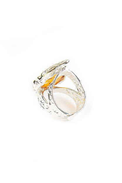 Amber Drop Ring