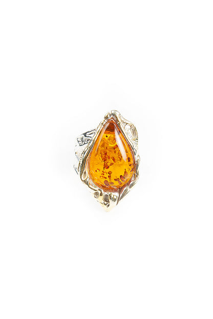 Amber Drop Ring