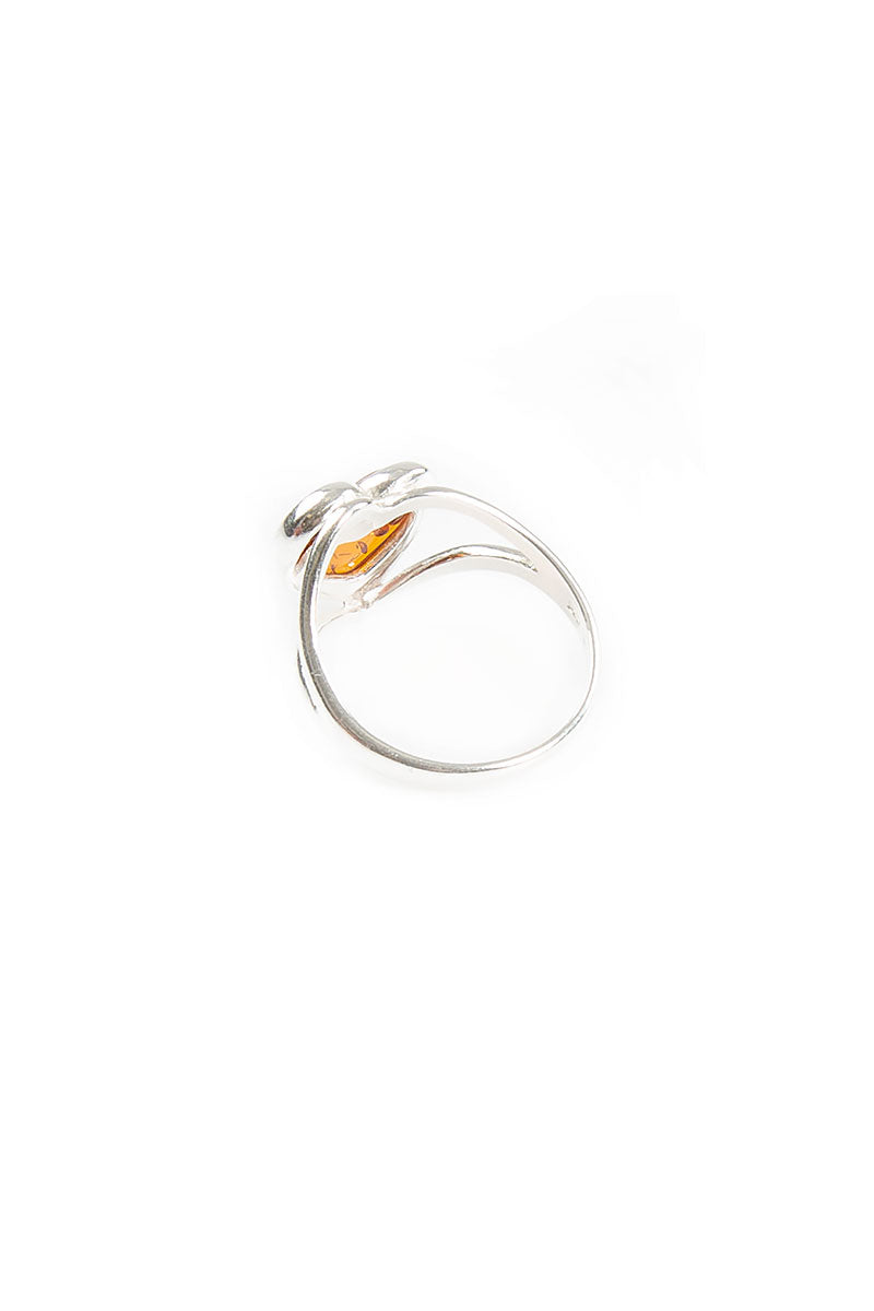 Amber Heart Ring