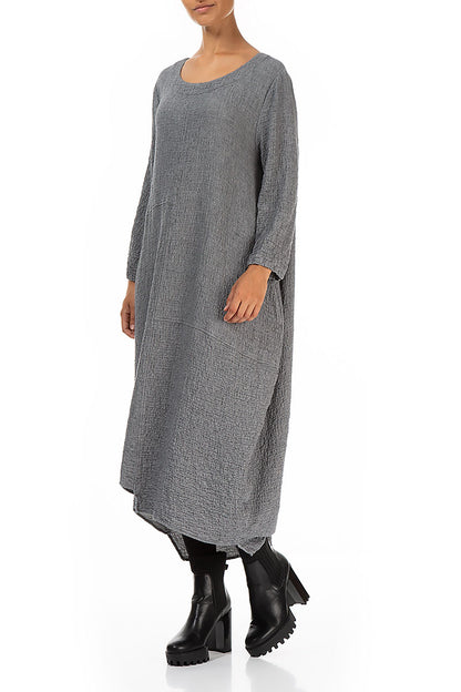 Asymmetrical Grey Wool Dress