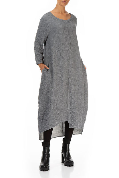 Asymmetrical Grey Wool Dress