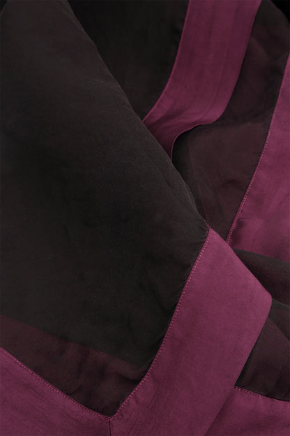 Aubergine Silk Chiffon Scarf 4