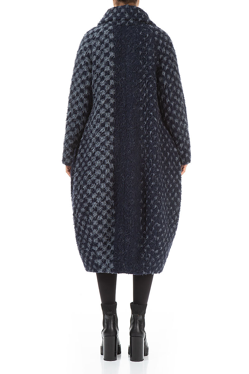 Balloon Blue Alpaca Wool Coat