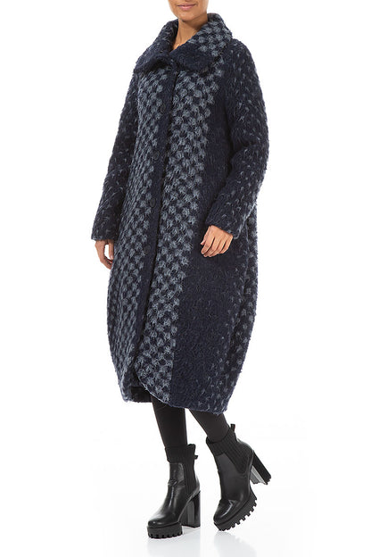 Balloon Blue Alpaca Wool Coat