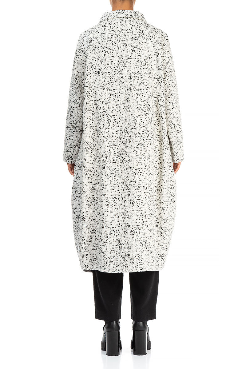 Balloon Collar Dotty Wool Coat 2