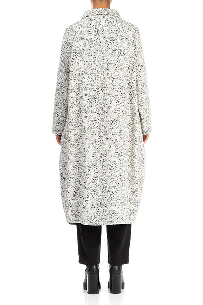 Balloon Collar Dotty Wool Coat 2