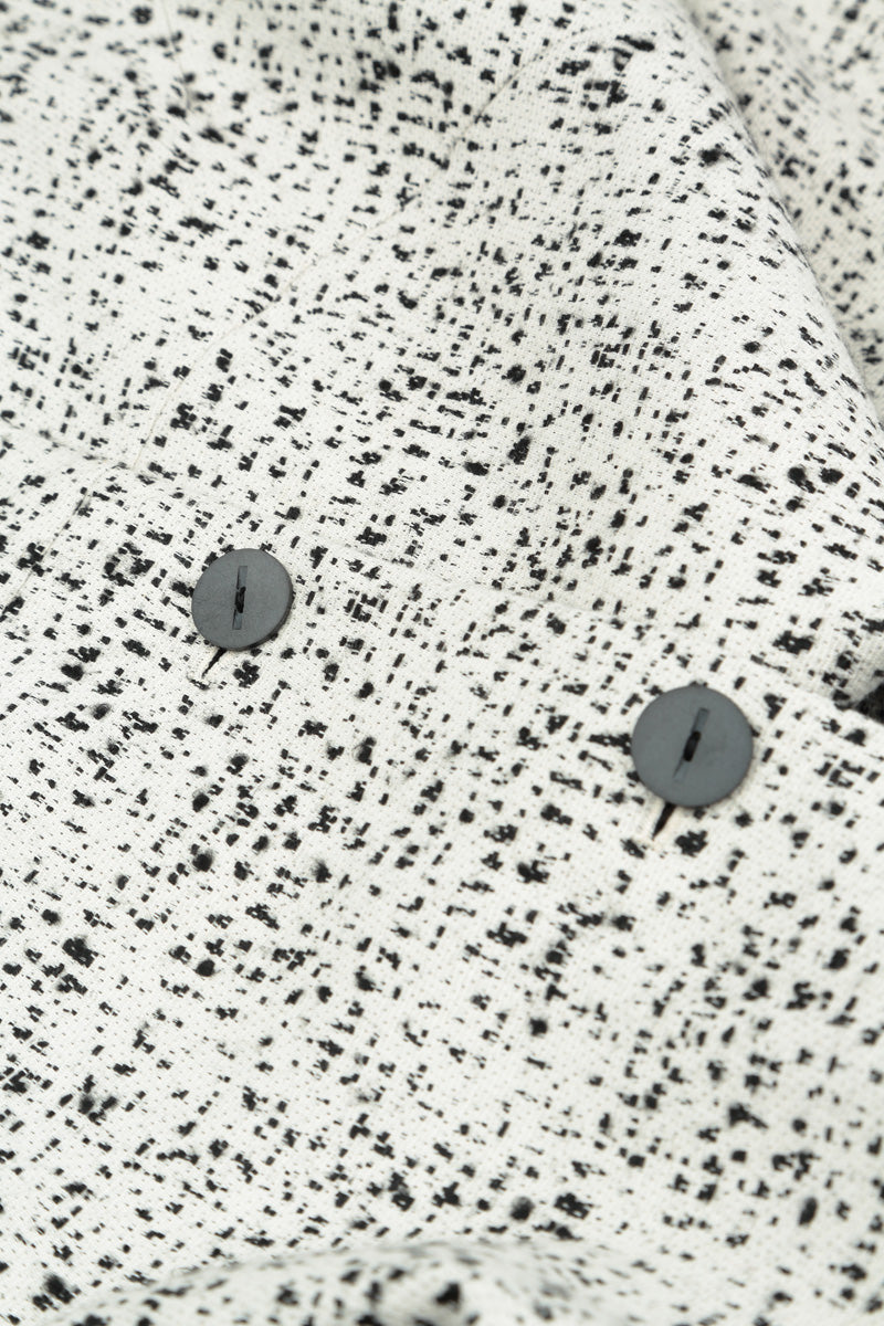 Balloon Collar Dotty Wool Coat 5