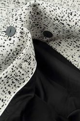Balloon Collar Dotty Wool Coat 6
