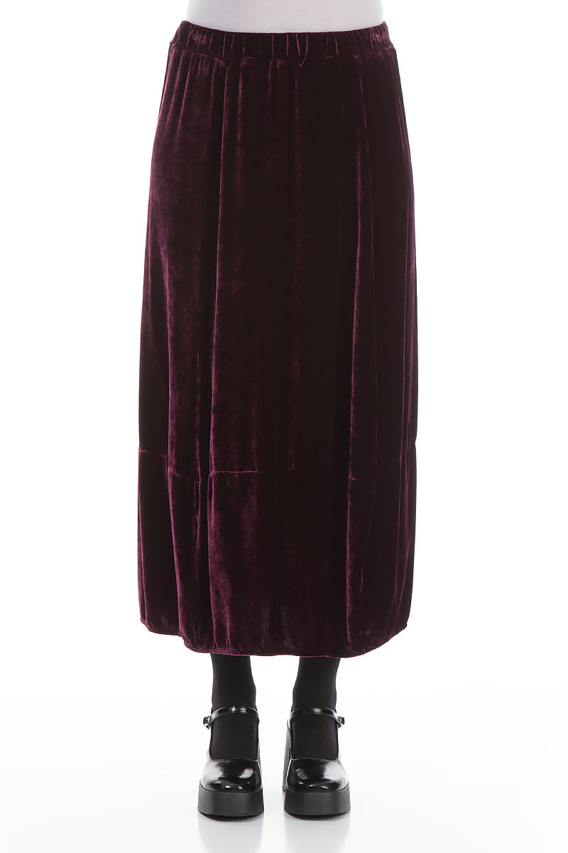 Balloon Mulberry Silk Velvet Skirt