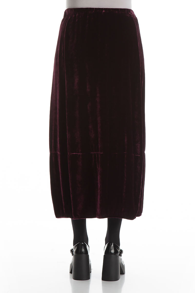 Balloon Mulberry Silk Velvet Skirt