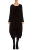 Balloon Black Silk Velvet Dress 1