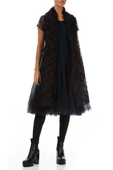 Black Bubbles Silk Scarf 4