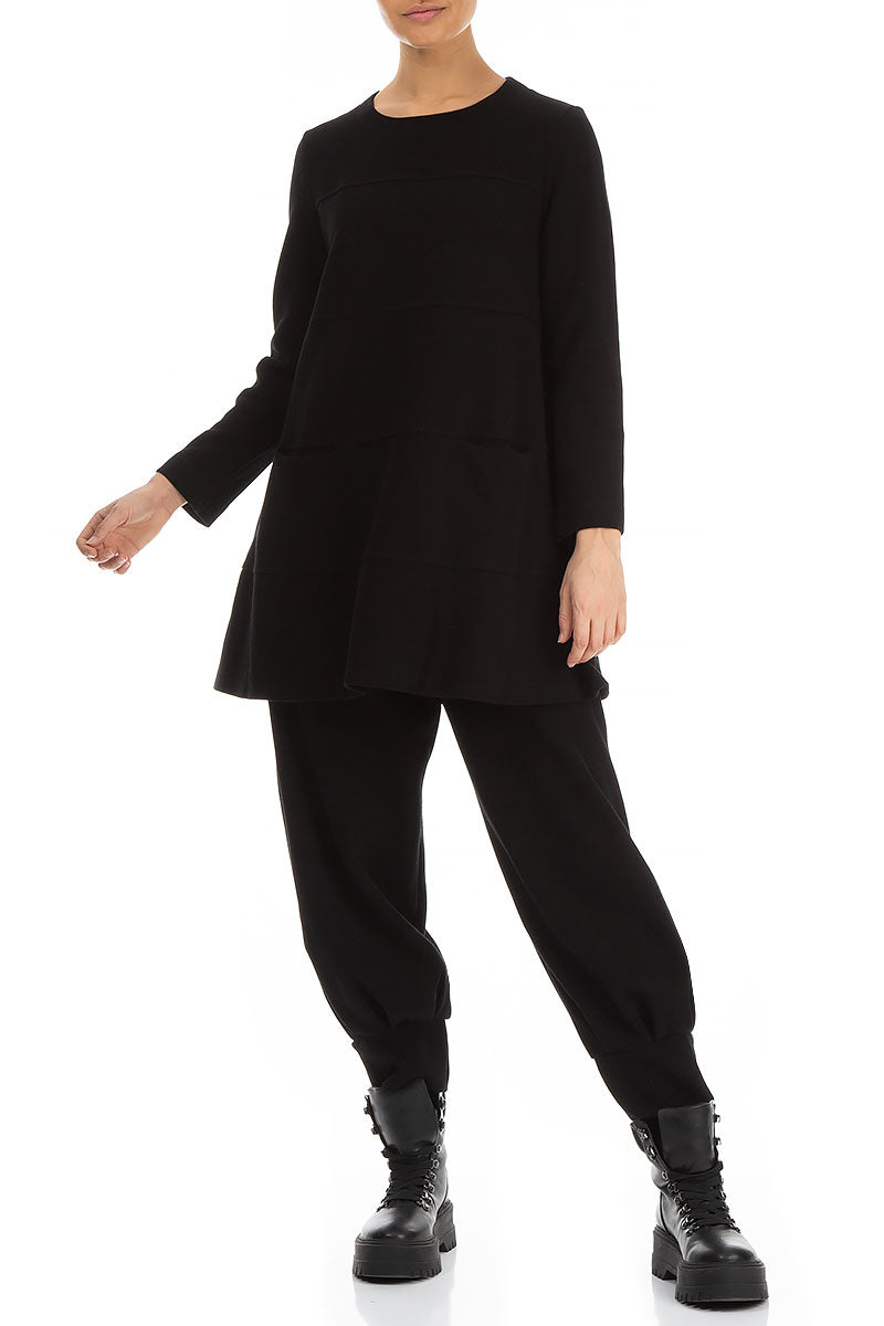 Black Cotton Jersey Tunic 4