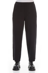 Black Cotton Track Pants 1