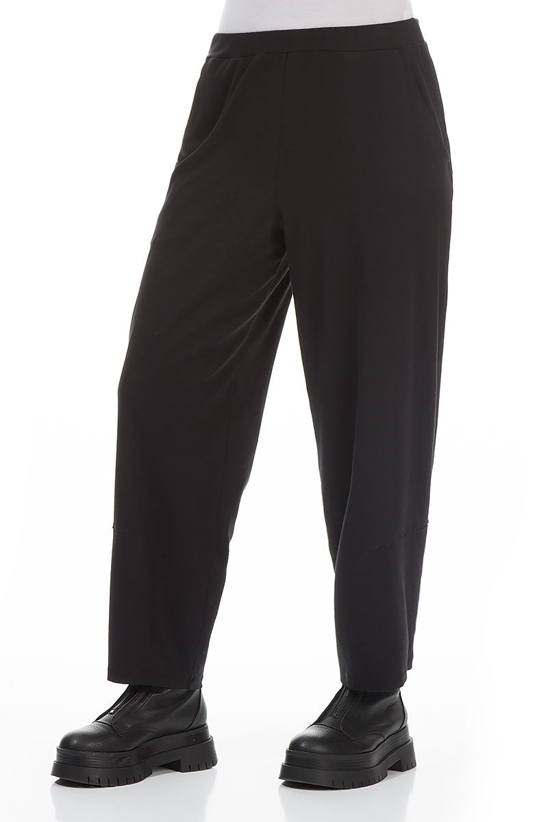 Black Cotton Track Pants 3