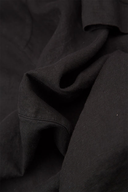 Pure Black Linen Trousers 4