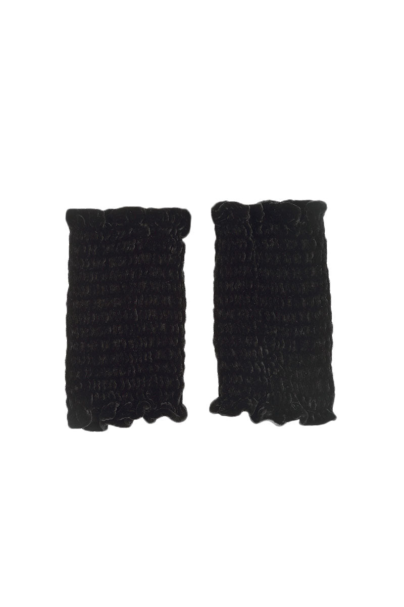 Black Silk Velvet Wristlets 5