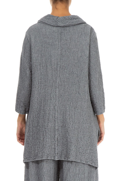 Cowl Neck Grey Wool Tunic