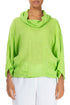Cowl Neck Lime Linen Blouse 1
