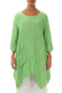 Crinkled Lime Green Silk Linen Tunic 1