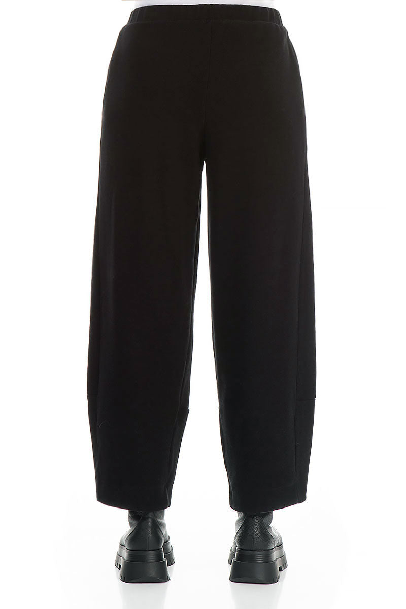 Black Cotton Jersey Trousers