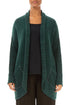 Decorated Pocket Open Green Wool Cardigan 1