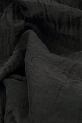 Detailed Balloon Black Silk Dress 5