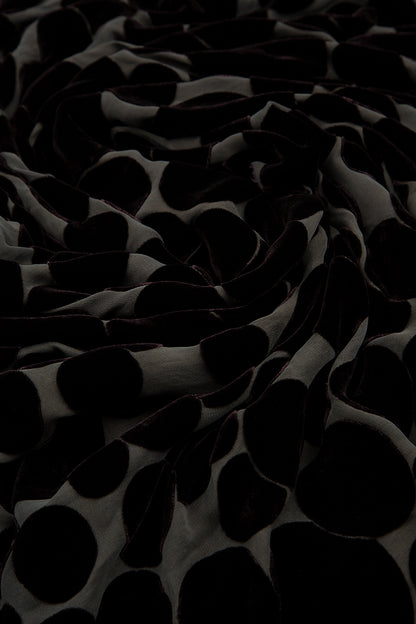 Devoré Bubbles Black Silk Velvet Dress 5