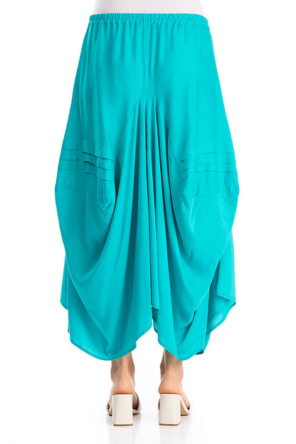Draped Ocean Silk Bamboo Skirt 2