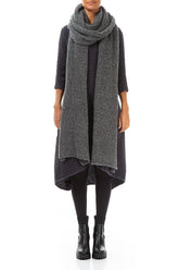 Extra Long Grey Wool Scarf 1