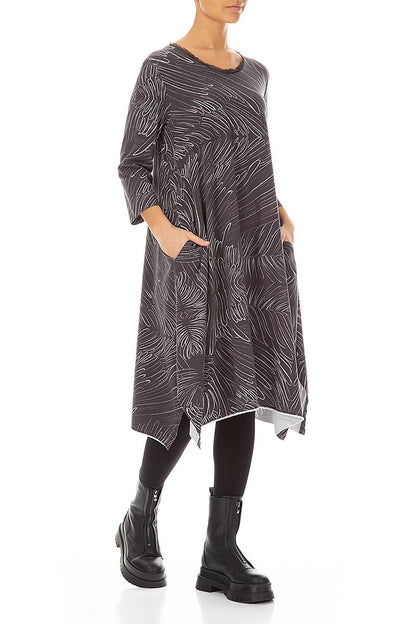 Feather Grey Cotton Midi Dress 4