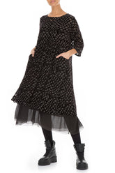 Flared Devoré Ash Silk Velvet Dress 5